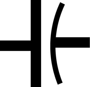 The image shows the icon associated with a capacitor