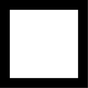 The image shows a black square frame with no background